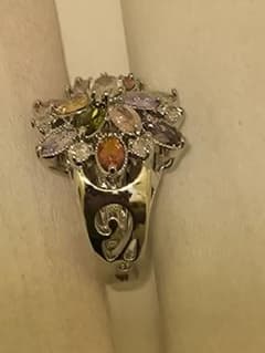 シルバー 花モチーフリング 10号