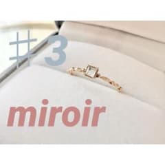 スクエアカットトパーズ 10kYGピンキーリング miroir - メルカリ