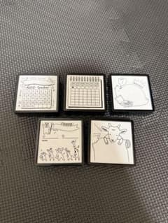5個セット デザインフィル ペインタブルスタンプ 浸透印のサムネイル