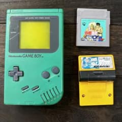 【ジャンク】初代ゲームボーイ　グリーン　ソフトセットのサムネイル