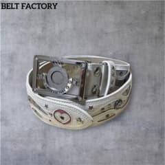 H3517r◾️パーリーゲイツ ラインストーンバックル レザーベルト