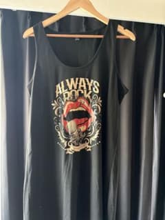 ALWAYS ROCK プリント タンクトップ ブラックのサムネイル