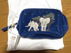 ElizabethScarlett ネイビー ポーチ ゾウ - メルカリ