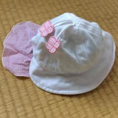 女の子 帽子 ハット 日除けカバー 0歳 1歳 2歳のサムネイル