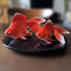 ノリタケ 金魚 台座付き オールドノリタケ ボーンチャイナ | Mercari