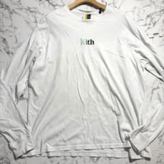 XLsize✨ KITH ロンT Tシャツ 白 刺繍ロゴ ホワイト - メルカリ
