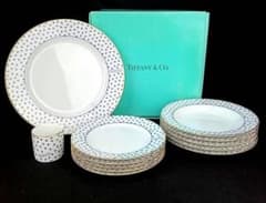 【Tiffany：新品・未使用】植物と昆虫デザインの食器セット Tiffany & Co. ティファニー 食器 12点セット - メルカリ