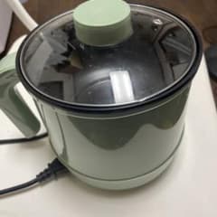 【動作確認済】マルチ電気鍋 ミニグリル鍋 電気調理器 卓上 鍋 緑のサムネイル