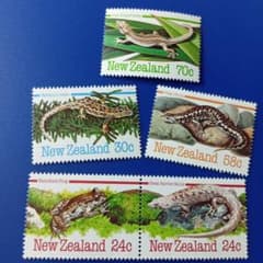 外国切手 ニュージーランド 1984年 絶滅危惧種の野生動物 5V - メルカリ