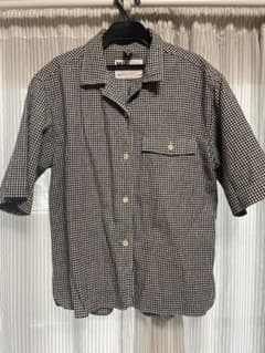 MHL マーガレットハウエル　チェック　半袖シャツ　リネン　コットン　麻　Ⅲのサムネイル