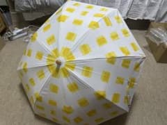 サンバリア100日傘 ２段折 / キューブ(イエロー, 木ストレート手元)のサムネイル
