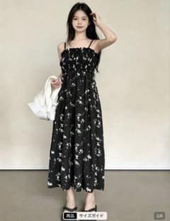 SHEIN キャミワンピース 黒 Lのサムネイル