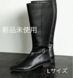 【新品未使用】ロングブーツ 黒 ブラックのサムネイル