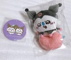 デスクトップから見守るひっかけぬいぐるみ(モモンガ･クロミ) ちいかわ×サンリオ デスクトップから見守るひっかけぬいぐるみ