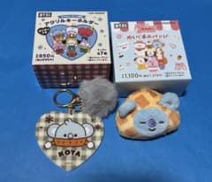 BT21 퐁퐁 첨부 아크릴 키홀더 & 봉제인형 배치 KOYA