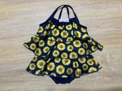 ひまわり柄 フリル付き水着 女の子用のサムネイル
