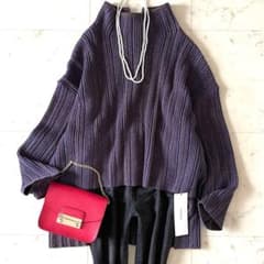 定価4,6万♪タグ付未使用 アドーア ミックスカラーリブニットトップス 38 定価4,6万♪タグ付未使用 アドーア ミックスカラーリブニットトップス