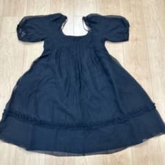 JILLSTUART シフォン 黒 ひざ丈ワンピース 半袖のサムネイル