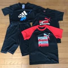 adidas PUMA   Tシャツ150&メッシュ短パン160 水着プラスのサムネイル