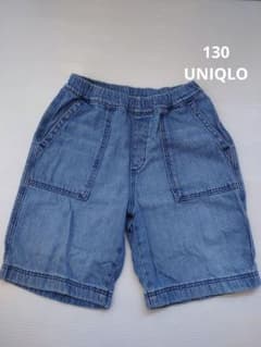 130 UNIQLO デニム ハーフパンツ ユニクロのサムネイル