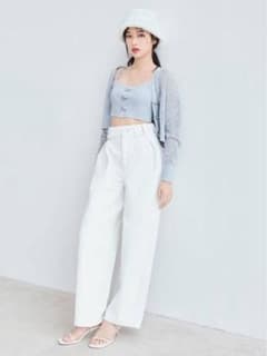 【新品未使用】スナイデル タックワイドデニムパンツ ホワイト 00サイズのサムネイル