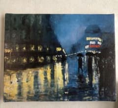 レッサー・ユリィ　夜のポツダム広場　ミニキャンバス レッサー・ユリィ 夜のポツダム広場 ミニキャンバス - メルカリ