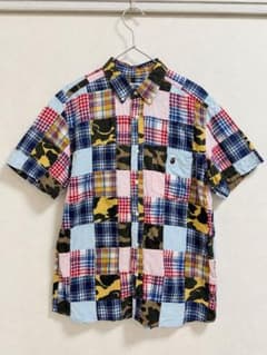 A BATHING APE パッチワーク迷彩 シャツ