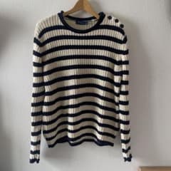 4月25日までの特別価格Polo Ralph Lauren ボーダー綿ニットMのサムネイル