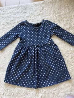 GapKids ドット柄ワンピース ネイビー XSのサムネイル