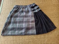 チェック柄プリーツスカート 140センチのサムネイル