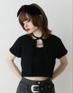 ジュエティ　ハーフスリーブアンサンブルニット　カーディガン