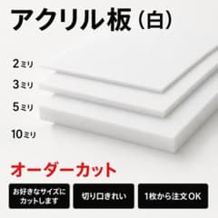 白アクリル板 オーダーカット 厚み2mm 3mm 5mm 10mm サイズ指定のサムネイル