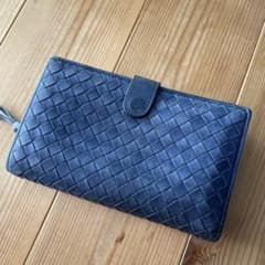 Bottega Veneta レザー 二つ折り財布 ブルーのサムネイル