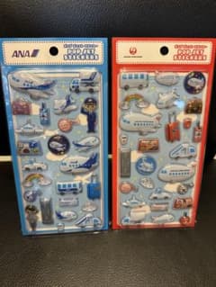 ANA JAL POP JET STICKERS 2枚セットのサムネイル