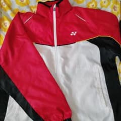 YONEX ウォームアップジャケット 赤/白/黒
