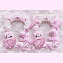 ꒰オーダー品꒱ ホイップデコ トレカケースデコ 量産型 平成女児 ピンク♡のサムネイル