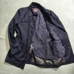 極美品　タケオキクチ　2way　ステンカラー　ライナー付き　ヘリンボーン　L 極美品 タケオキクチ 2way ステンカラー ライナー付き ヘリンボーン L