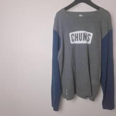 CHUMS ロングTシャツ　グレー✖ダークブルーのサムネイル
