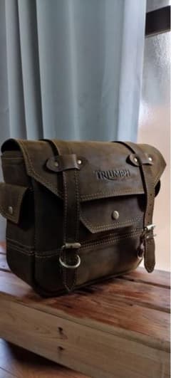 和*心様 汎用(トライアンフ) バイク用 サイドバッグ 本革 クレイジー 