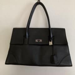 srPREMIER Genuine Leather Band Bag, Black, for Weddings, Funerals, Entrance Ceremonies, and Graduations