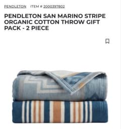 PENDLETON San Marino Stripe ブランケット 2枚組 PENDLETON San Marino Stripe ブランケット 2枚組 | Mercari