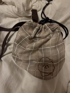 【RJ】BT21 Drawstring Shoulder Bag, Check Pattern