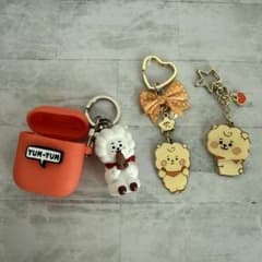 BT21 RJ 에어 포즈 케이스와 키 홀더 세트