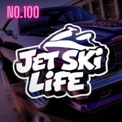 No.100 ジェットスキー カッティングステッカー◎海◎夏◎波◎マリンスポーツのサムネイル