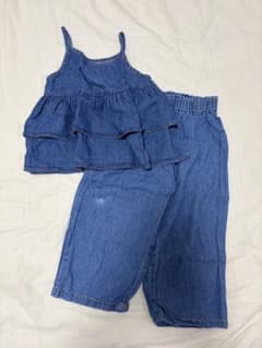 pairmanon デニムキャミソール ワイドパンツ セットアップ　100cm