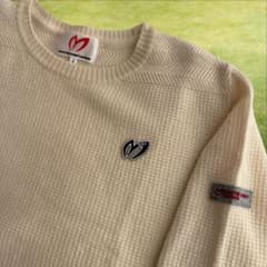 ウール100% マスターバニー　ニット　セーター　4 M〜L相当　白　アイボリー ウール100% マスターバニー ニット セーター 4 M〜L相当 白 アイボリー