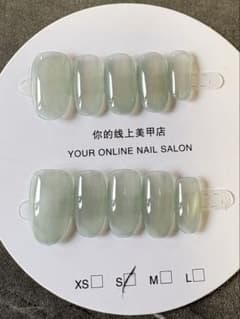 ネイルチップ 10本セット グリーン マグネットネイル