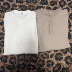 いっくん様専用 UNIQLO ワッフルヘンリーネックTのサムネイル