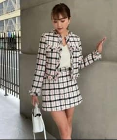 sheller シェリエ フリンジツイードセットアップ ジャケット