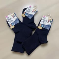 スクールソックス 靴下 紺色 紺ソックス レギュラー丈 制服